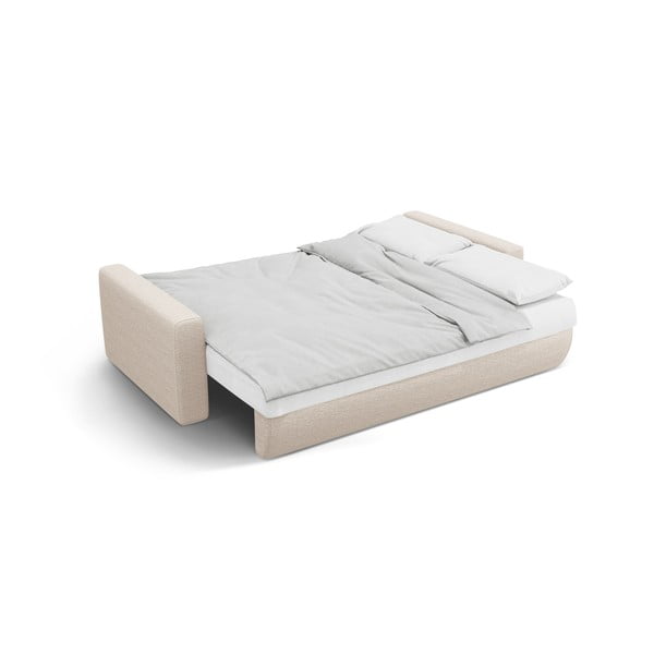 Beżowa rozkładana sofa ze schowkiem 238 cm Belfast – Cosmopolitan Design-image-3