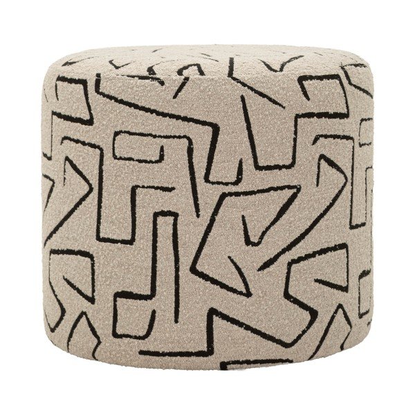 Beżowy puf z materiału bouclé Nairobi – Mauro Ferretti
