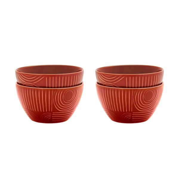Ceglaste ceramiczne miski zestaw 4 szt. 400 ml Arc – Maxwell & Williams