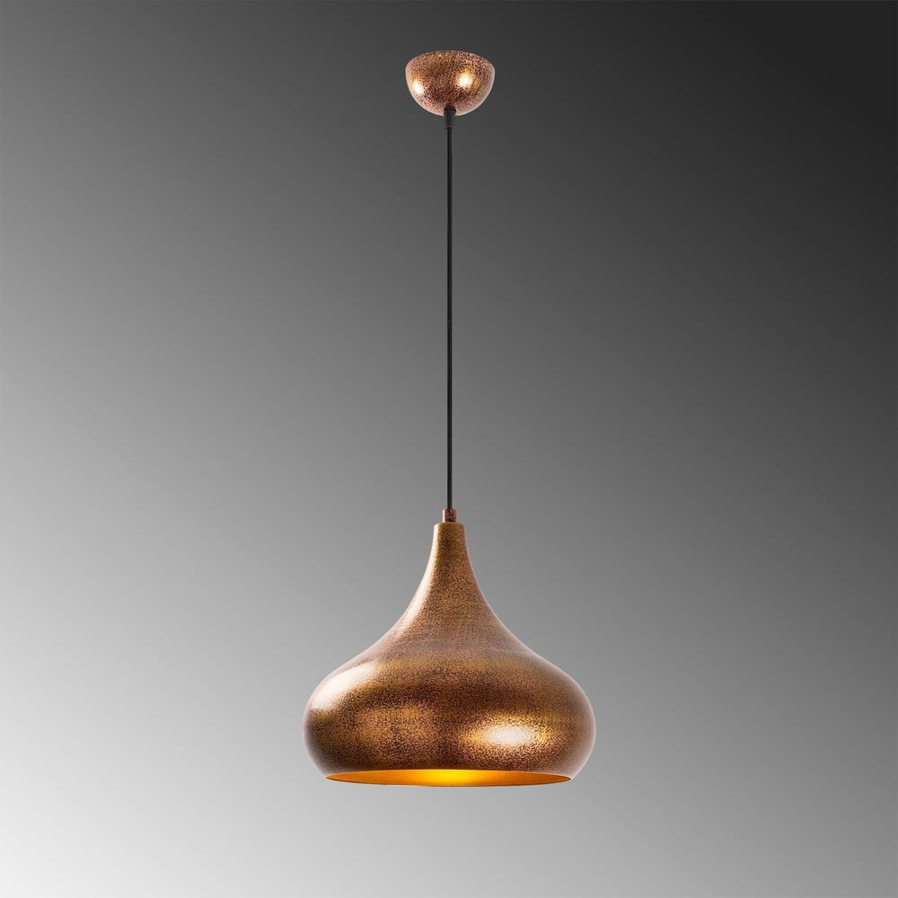 Lampa wisząca w kolorze miedzi z metalowym kloszem ø 30 cm Muba – Opviq lights (zdjęcie 5)