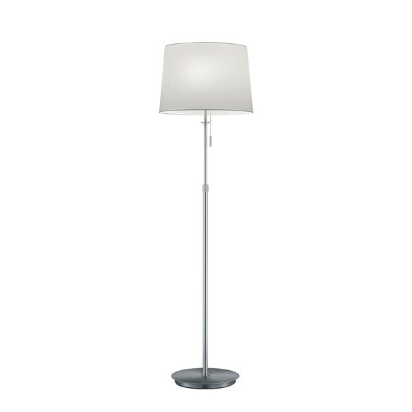Lampa stojąca w kolorze srebra z tekstylnym kloszem (wysokość 180 cm) Lyon – Trio