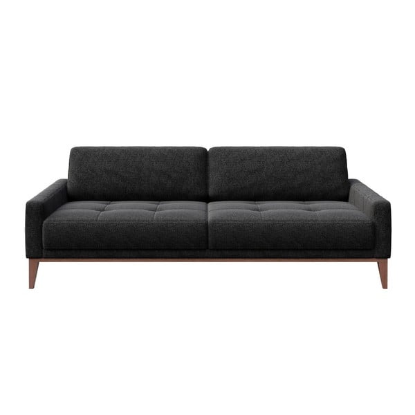 Antracytowa sofa trzyosobowa MESONICA Musso Tufted, 210 cm