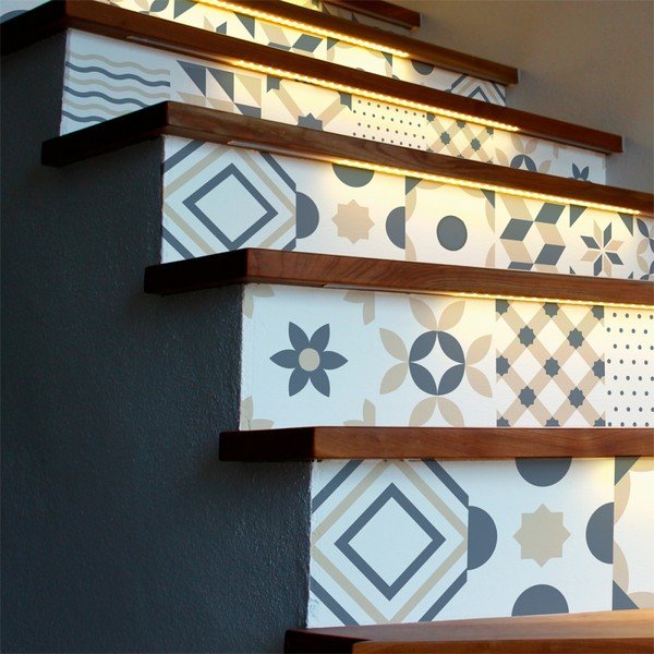 Zestaw 2 naklejek na schody Ambiance Stickers Stair Design, 15x105 cm-image-1