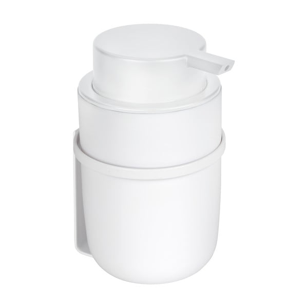 Biały samoprzylepny plastikowy dozownik do mydła 0,25 l Carpino – Wenko
