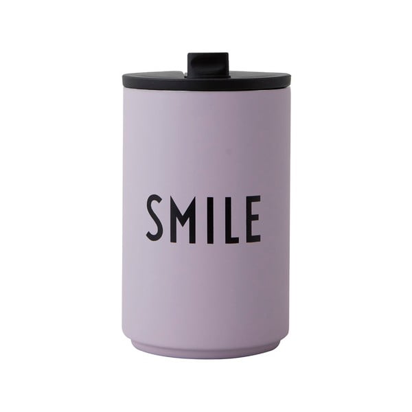 Fioletowy kubek termiczny 350 ml Smile – Design Letters