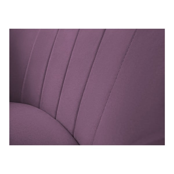 Fioletowy fotel z czarnymi nogami Mazzini Sofas Toscane-image-4
