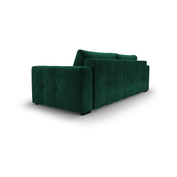 Zielona aksamitna rozkładana sofa Milo Casa Luca-image-3
