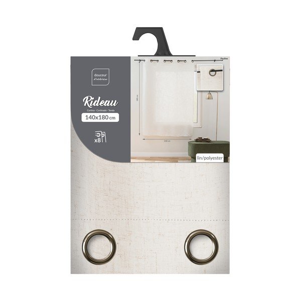 Kremowa zasłona 140x240 cm Pauline – douceur d'intérieur-image-3