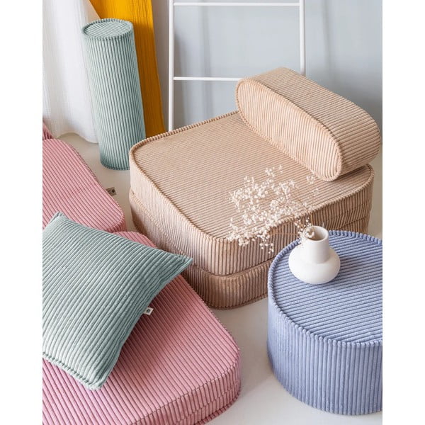 Miętowa sztruksowa poduszka na sofę dziecięcą Block – Wigiwama-image-2