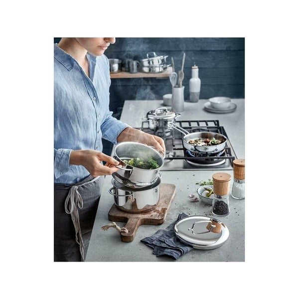 Nierdzewny garnek z pokrywką na makaron WMF Cromargan® Mini, ⌀ 18 cm-image-3