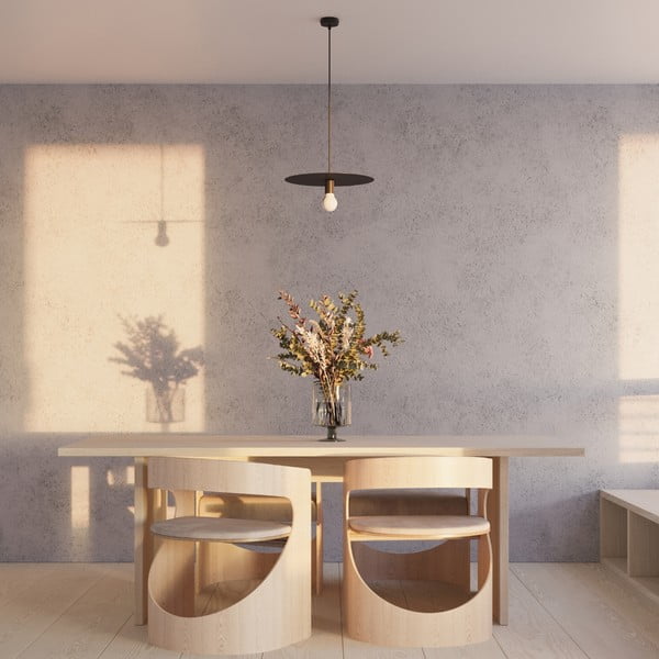 Czarna lampa wisząca ø 40 cm Livago – Sollux-image-1