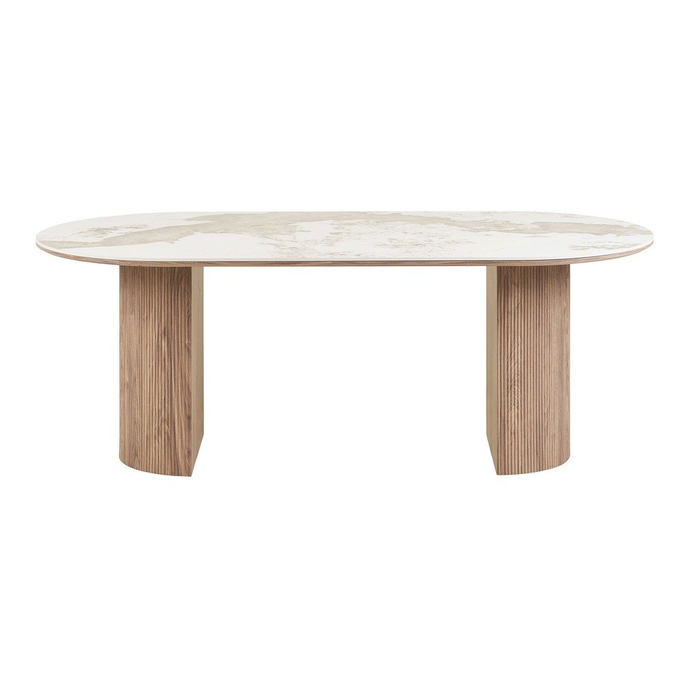 Stół z blatem w dekorze marmuru 100x210 cm Athens – House Nordic