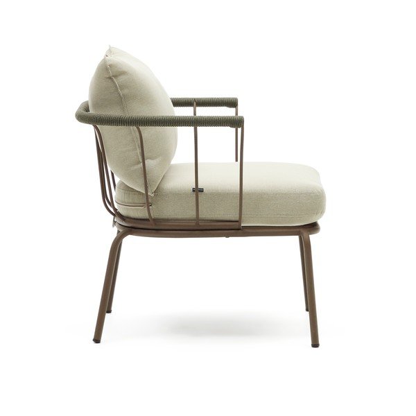 Jasnozielony metalowy fotel ogrodowy Salguer – Kave Home-image-2