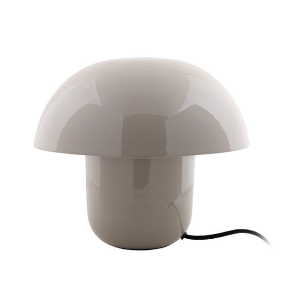 Szara lampa stołowa z metalowym kloszem (wysokość 25 cm) Fat Mushroom – Leitmotiv