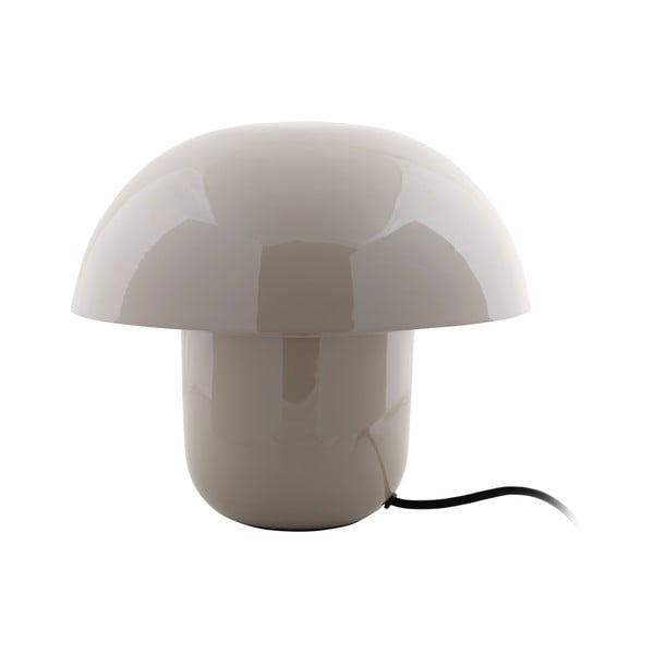 Szara lampa stołowa z metalowym kloszem (wysokość 25 cm) Fat Mushroom – Leitmotiv