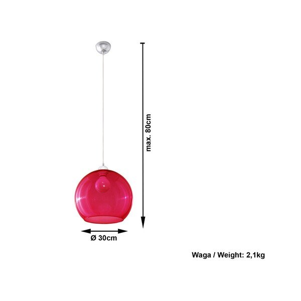 Czerwona lampa wisząca Sollux Bilbao-image-1