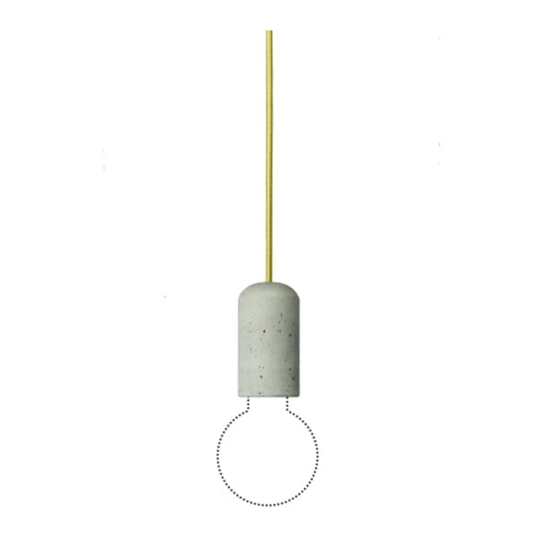 Lampa betonowa Pure z kablem w kolorze złota Jakuba Velínskiego, 1,2 m