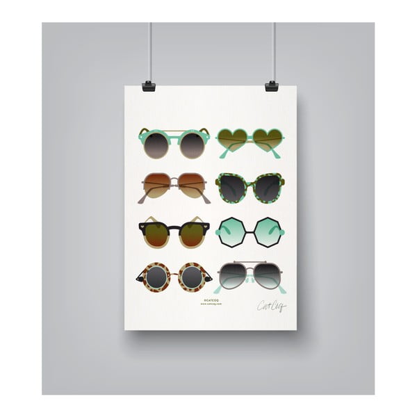 Plakat Americanflat Sunglasses by Cat Coquillette, 30x42 cm