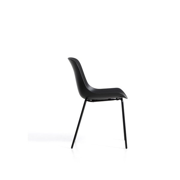 Czarne plastikowe krzesło ogrodowe Altea – Kave Home-image-4
