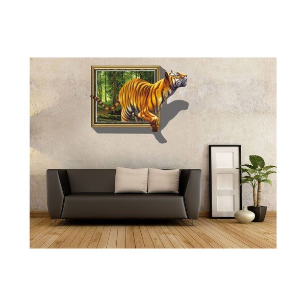 Naklejka 3D Ambiance Tiger-image-3