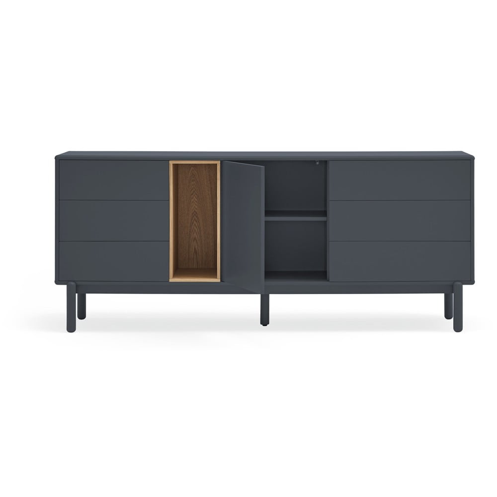Ciemnoszara wysoka komoda 180x76 cm Corvo – Teulat (zdjęcie 4)