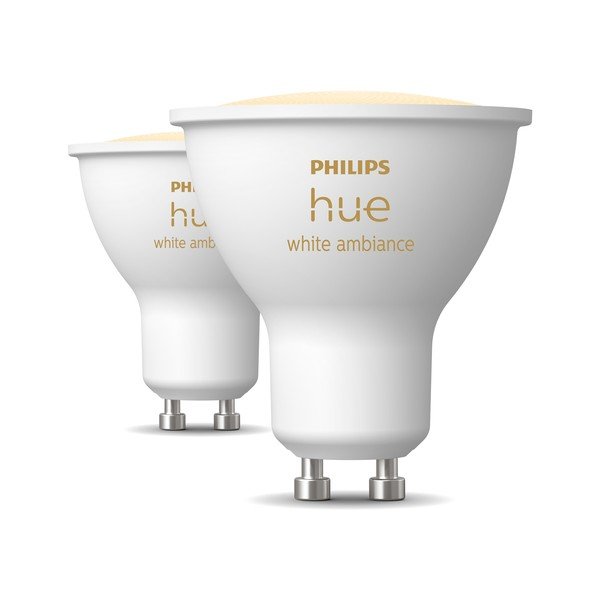 Inteligentne żarówki zestaw 2 szt. LED z gwintem GU10, 4 W White ambiance – Philips Hue