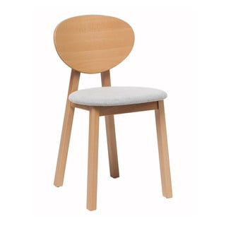 Zestaw 2 bukowych krzeseł z szarym siedziskiem Bonami Selection Milo