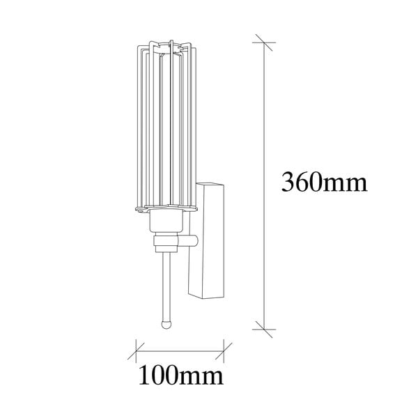Kinkiet w czarno-złotym kolorze ø 8 cm Fellini – Opviq lights-image-4