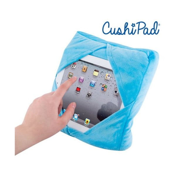 Niebieska wielofunkcyjna poduszka z uchwytem na iPad InnovaGoods