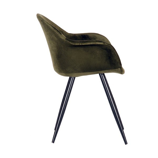 Aksamitne krzesła w kolorze khaki zestaw 2 szt. Forli – LABEL51-image-2