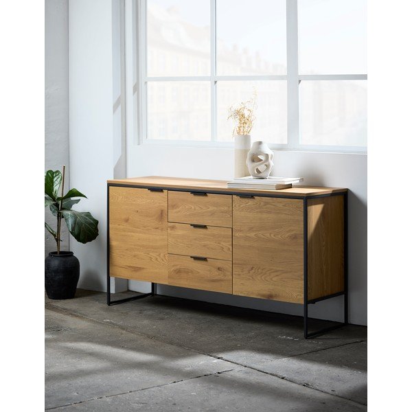 Komoda w dekorze dębu w naturalnym kolorze 155x81x45 cm Cesura – Unique Furniture-image-1