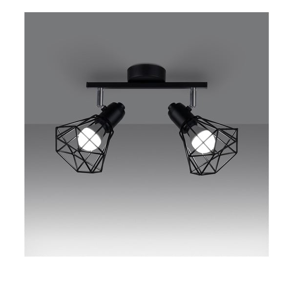 Czarna lampa sufitowa ø 10 cm Varpu – Sollux-image-1