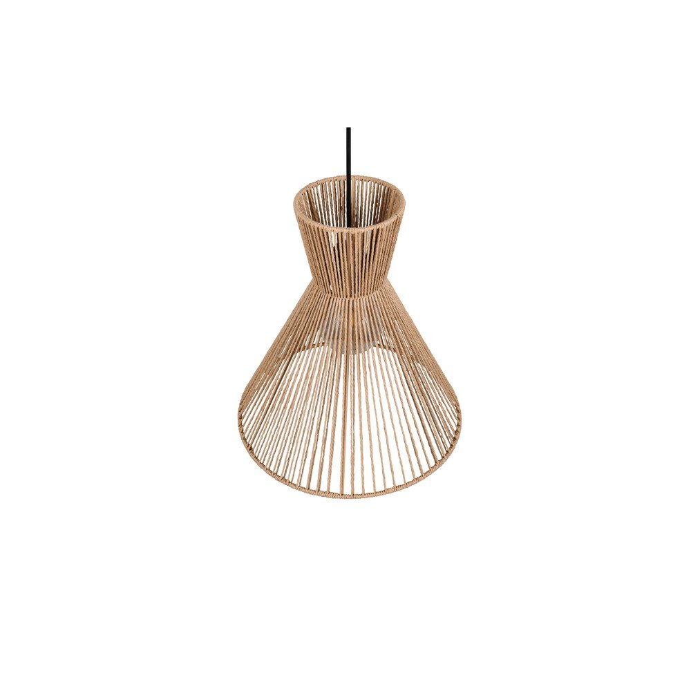 Metalowa lampa wisząca w naturalnym kolorze z kloszem plecionki papierowej ø 35 cm Rosalie – Reality (zdjęcie 6)