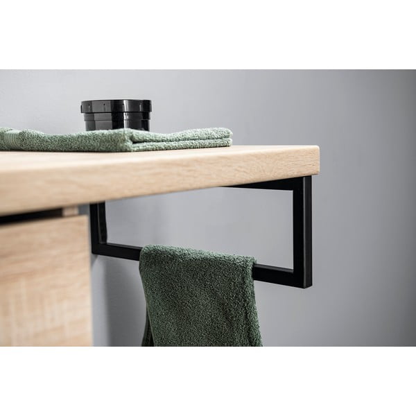 Czarny stalowy stelaż pod blat 44x2 cm – Sapho-image-1