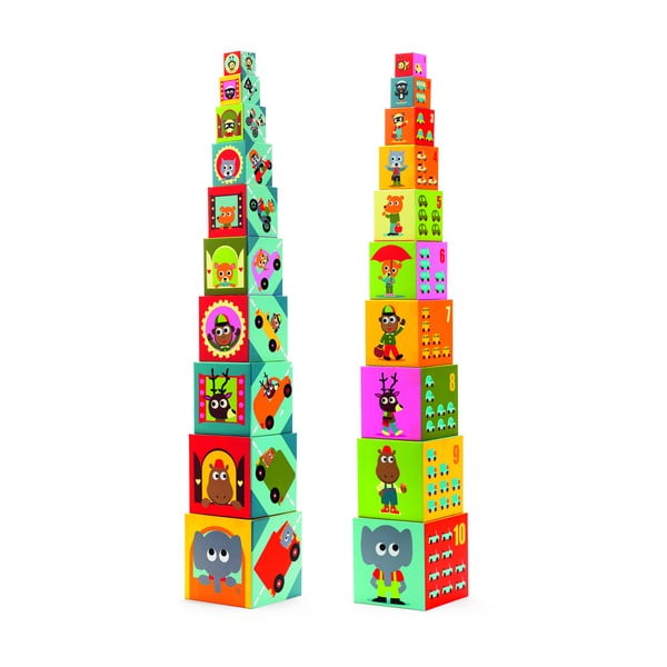 Piramida/wieża do układania Djeco Transport miejski-image-1