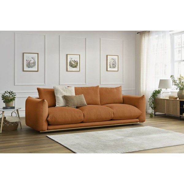 Pomarańczowa sofa 265 cm Ernest – Bobochic Paris-image-1