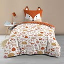 Biało-ruda bawełniana pościel dziecięca jednoosobowa 140x200 cm Roxy – douceur d'intérieur