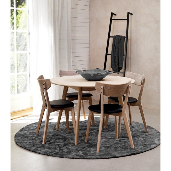 Stół do jadalni z bielonego drewna dębowego Folke Yumi, ∅ 115 cm-image-3