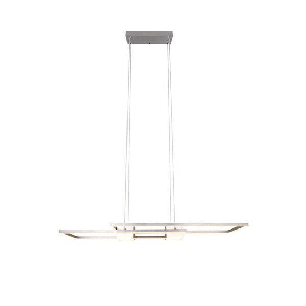 Lampa wisząca LED ze zdalnym sterowaniem i ściemniaczem w kolorze srebra Albany – Trio-image-1