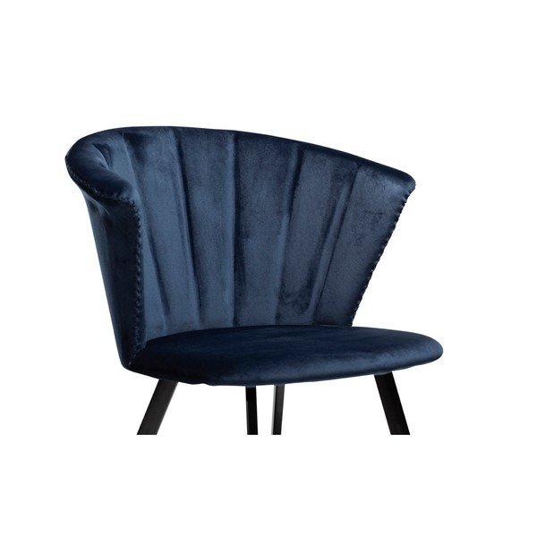 Ciemnoniebieskie fotel DAN–FORM Denmark Merge Velvet-image-3