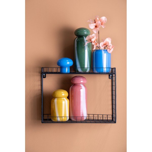 Czarna wielopoziomowa stalowa półka 40 cm Reja – PT LIVING-image-3