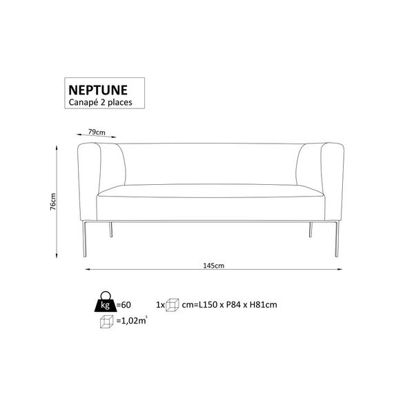 Czarna sofa 2-osobowa Windsor  & Co. Sofas Neptune-image-4