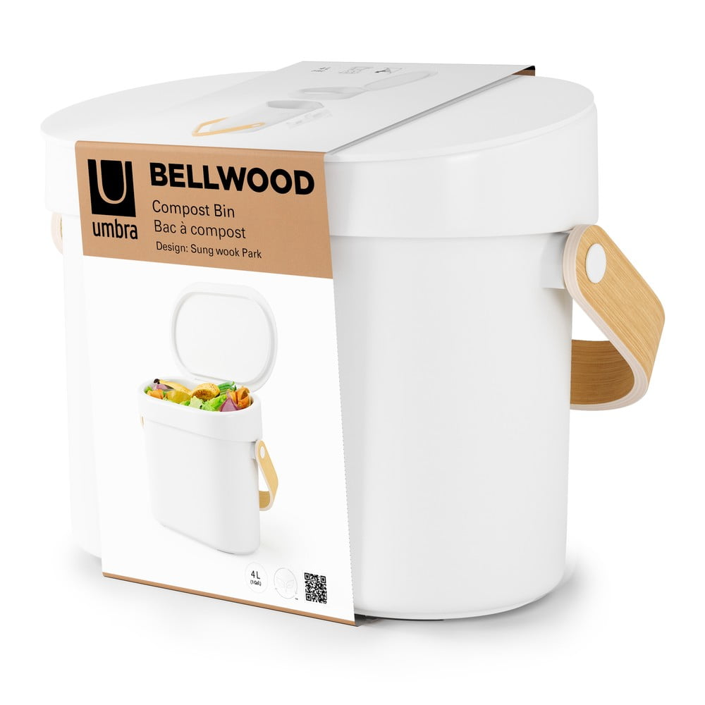 Biały pojemnik na odpadki organiczne 4 l Bellwood – Umbra (zdjęcie 7)