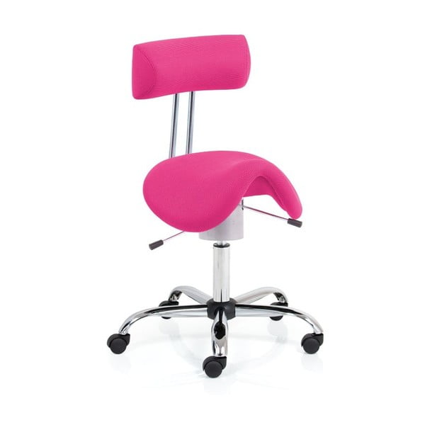 Krzesło biurowe Ergo Flex, różowe