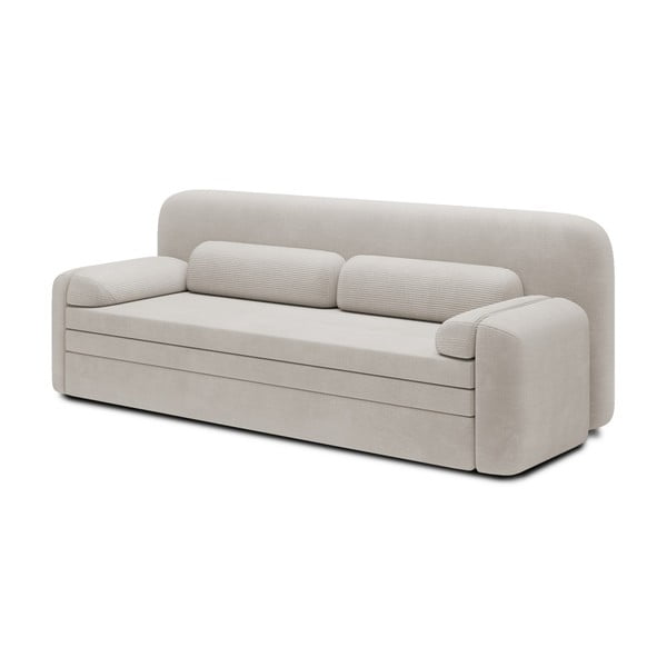 Beżowa sztruksowa rozkładana/ze schowkiem sofa 236 cm Elioss – ELTAP-image-2