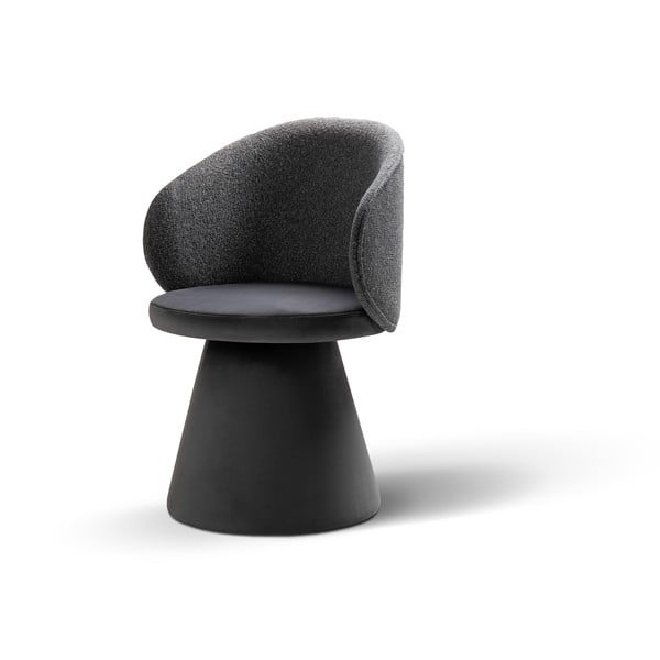 Ciemnoszary aksamitny fotel Inez – Micadoni -image-2