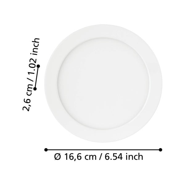 Biała lampa LED wpuszczana w sufit FUEVA 5 – EGLO-image-2