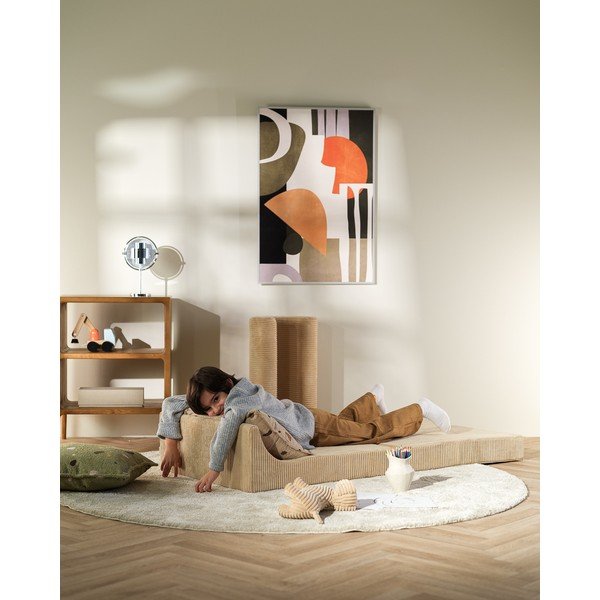 Jasnobrązowy sztruksowy fotel dziecięcy Flipster – Wigiwama-image-4