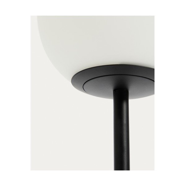 Biała/czarna lampa stołowa ze szklanym kloszem (wysokość 35 cm) Brisia – Kave Home-image-3