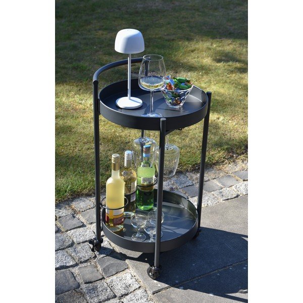 Metalowy okrągły barek ogrodowy ø 40 cm Calla – Garden Pleasure-image-1